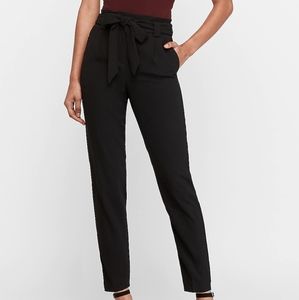 High Waist Paperbag Ankle Pant